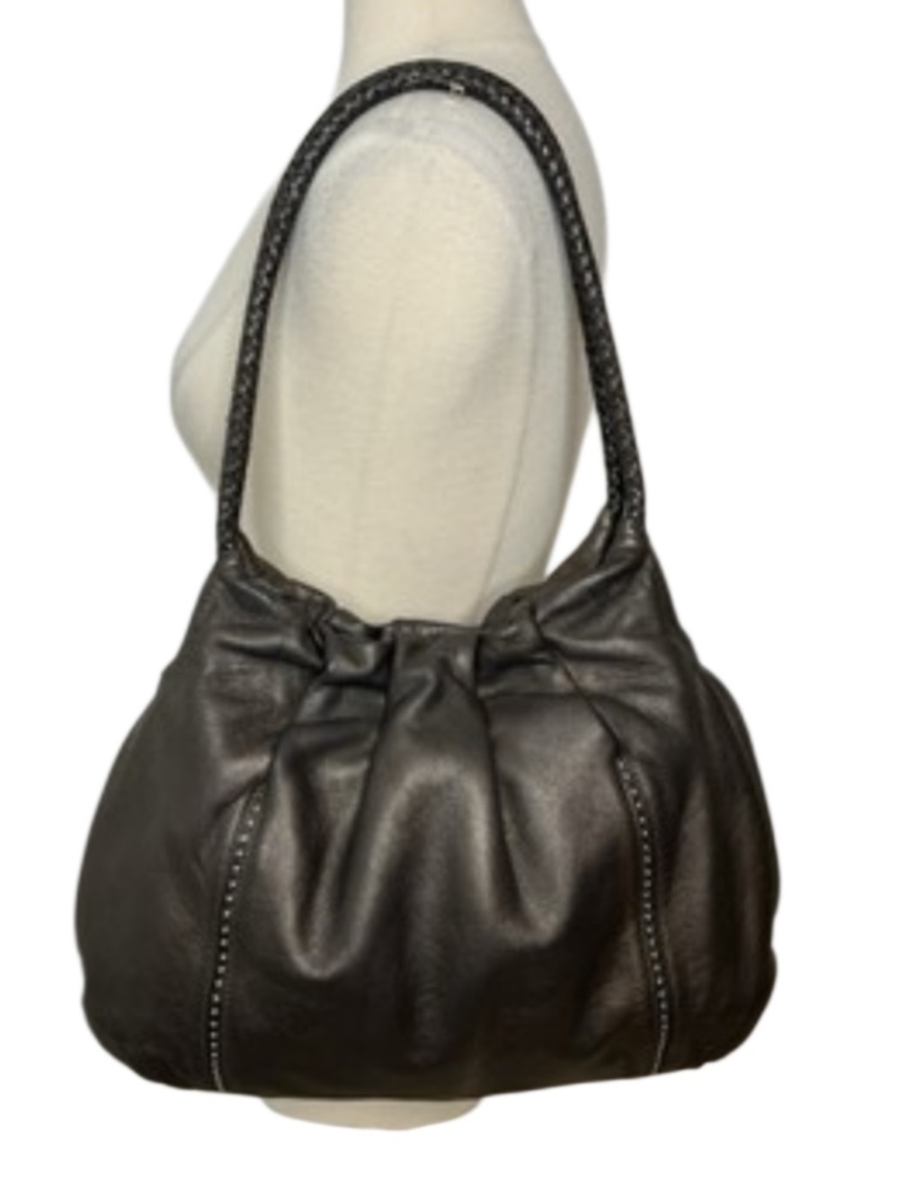 Brighton Classic Greta Garbo Pewter/ Bronze Shoulder Bag - Versatile Tote